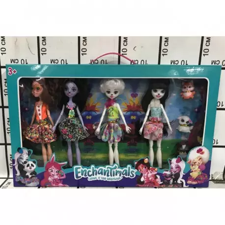 Куклы Энчантималс набор из 4 шт + аксессуары 11685 (2)