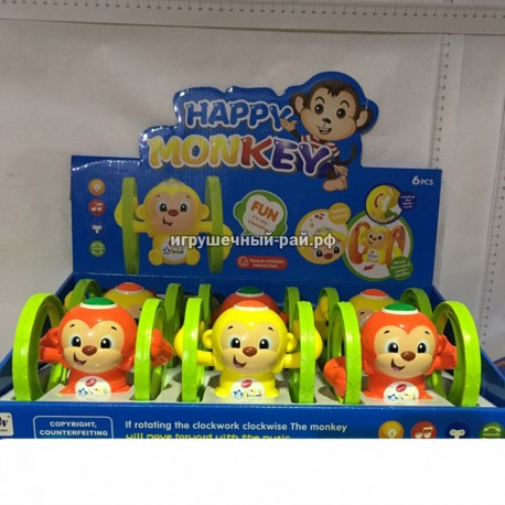 Заводные обезьянки в боксе 6 шт 803 (2)
