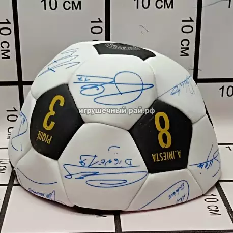 Футбольный мяч Барселона с автографами mo sha