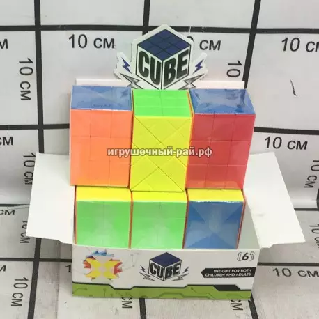 Кубик Рубика диагональный (6 x 4, полноцвет) в боксе 6 шт 8824