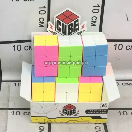 Кубик Рубика (3 x 2, полноцвет) в боксе 6 шт 8838