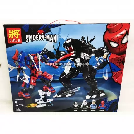 Конструктор Супер-герои "Человек-паук против Венома" (Lele, 678 дет) 34070