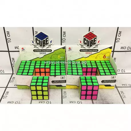 Кубик Рубика в боксе 6 шт 604