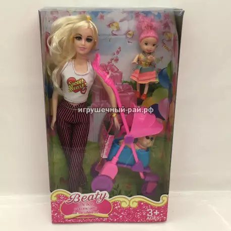 Кукла с ребенком и коляской CX02-4