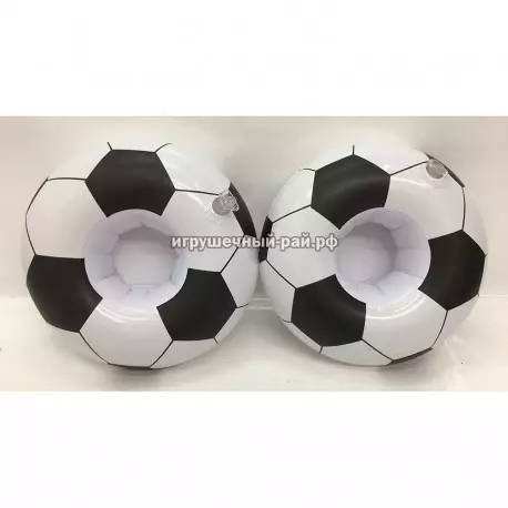 Надувные круги "Футбольный мяч" (размер 18*18*7 см) в упаковке 12 шт 1214-23