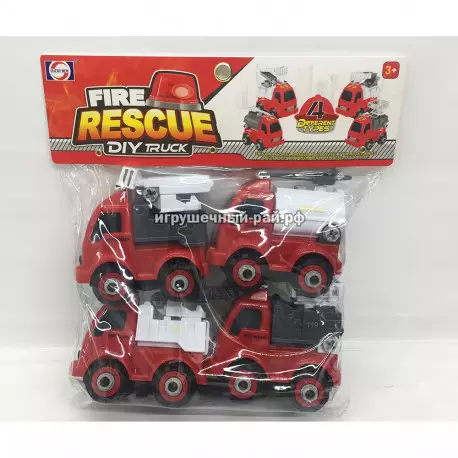 Пожарные машинки в упаковке (набор из 4 шт) 9920N