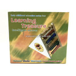 Деревянная логическая игрушка Часы и счёт 93-70