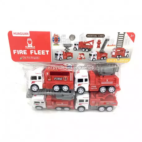 Машинки Пожарные (набор из 4 шт) 700-6