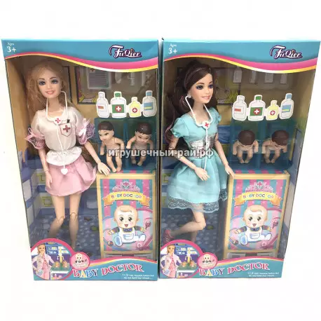 Кукла доктор с малышами (ассортимент, цена за 1 шт) JX200-72