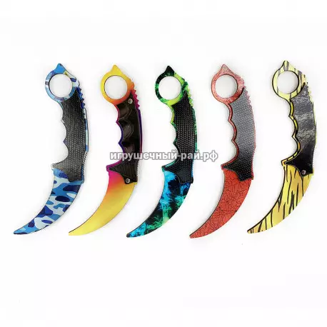 Нож керамбит цветной из дерева (ассортимент, цена за 1 шт) DN-1