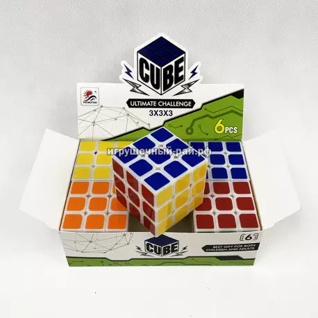 Кубик Рубика (3X3) бокс из 6 шт M604