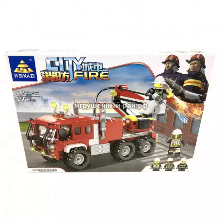 Конструктор Пожарная машина (Kazi, 256 дет) KY80526
