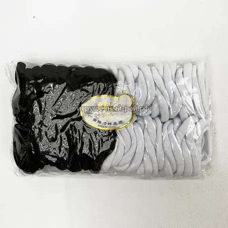 Резинки для волос (черные и белые) в упаковке RZNK-2
