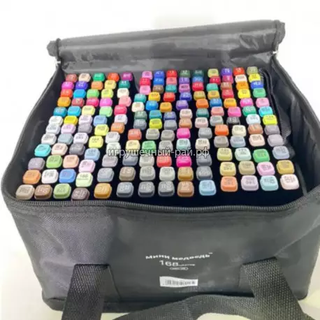 Маркеры для скетчинга в сумке переноске (168 цветов) MBK-168