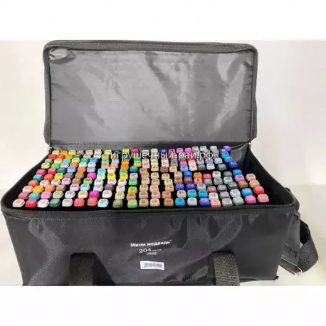 Маркеры для скетчинга в сумке переноске (204 цвета) MBK-204