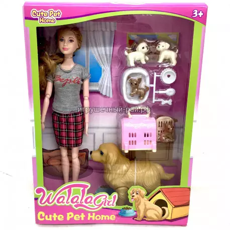 Кукла Барби с собачкой и аксессуарами 19002B