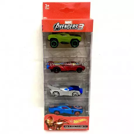 Машинки модельки "Супер-герои" (набор из 4 шт) 324-57