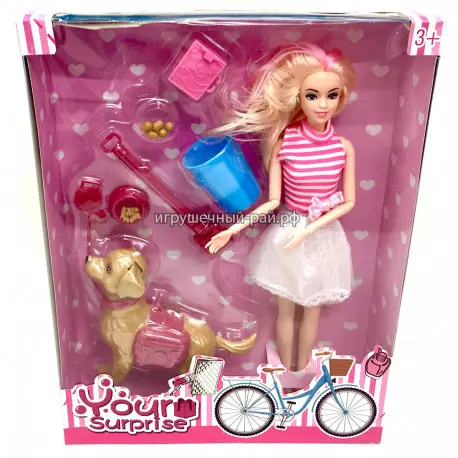 Кукла Барби с питомцем BLM80A10