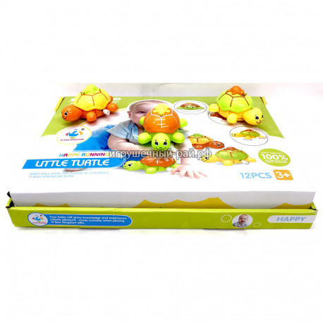 Заводные черепашки в боксе 12 шт 6622