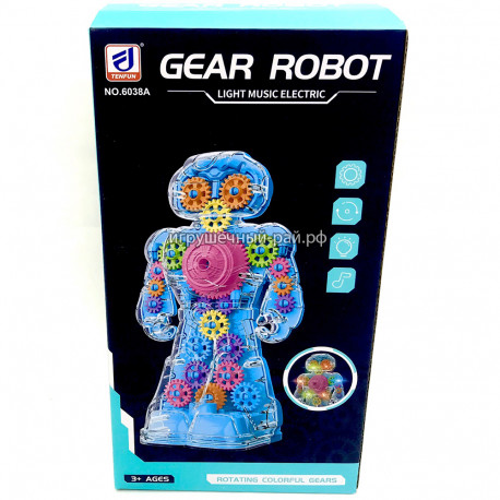 Интерактивный Робот с шестерёнками (свет и звук) 6038A