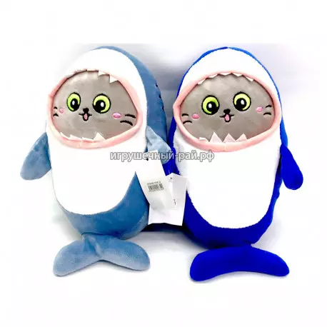 Мягкая игрушка Котик в костюме акулы (25 см) упаковка из 12 шт 1206-32