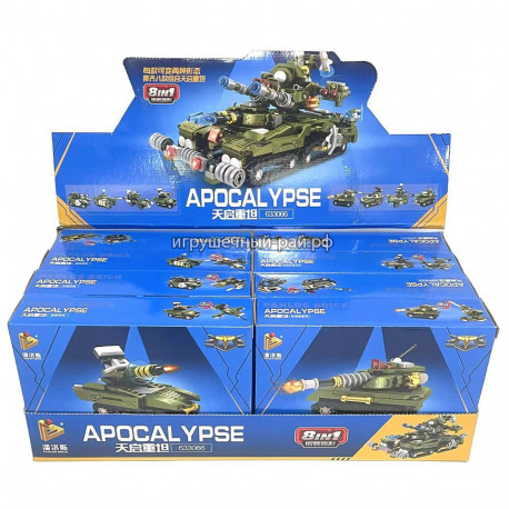 Конструкторы Танк (Panlos brick) бокс из 8 шт 633066A-H