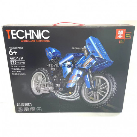 Конструктор Техник - Мотоцикл (Zhe Gao, 579 дет) QL0479