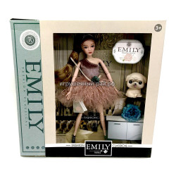 Шарнирная кукла Emily с щенком и аксессуарами (30 см) QJ103B