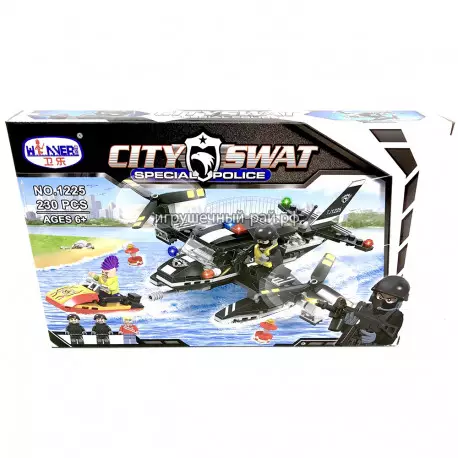 Конструктор Сити - Городская полиция: SWAT Вертолет (230 дет) 1225