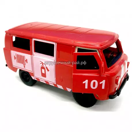 Машинка - моделька буханка Пожарная охрана (пластик) J0091F-8