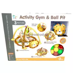 Детский коврик с погремушками и сухой бассейн с шариками (30 шт) 668-32