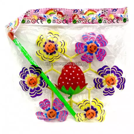Ветерок Клубничка с цветочками упаковка из 10 шт ZD8865B