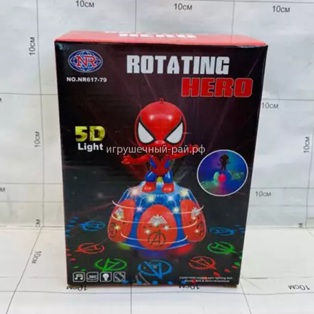 Крутилка Человек Паук (вращение, свет и звук) NR617-79
