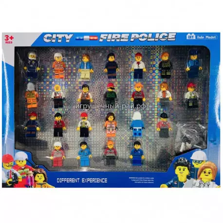Фигурки для конструктора Сити - Полиция (набор из 24 шт) 22628