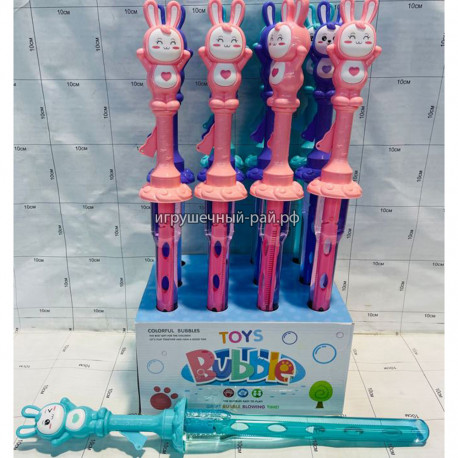 Мыльные пузыри Кролики (с кнопкой, 60 см) бокс из 12 шт 6097