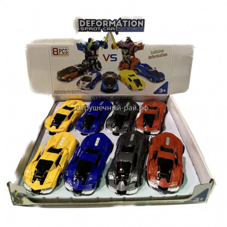 Машинки трансформеры (13 см) бокс из 8 шт C727