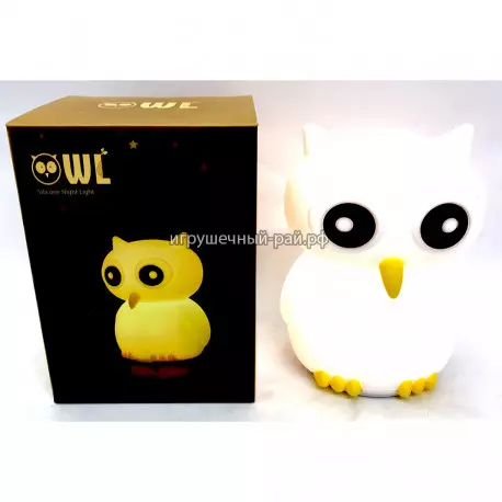 Силиконовый светильник-ночник "Сова" с эффектом смены цвета и USB LJC-170