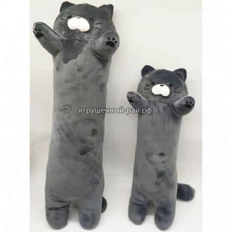 Мягкая игрушка Кот батон серый (90 см)