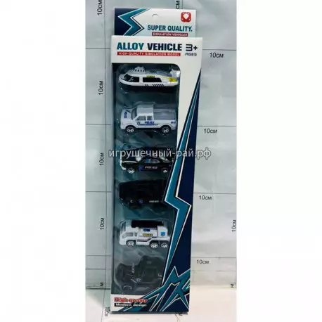 Машинки Полиция (набор из 6 шт) 389-25