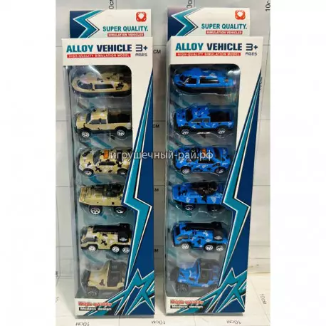 Машинки Военные (набор из 6 шт) в ассортименте 389-21