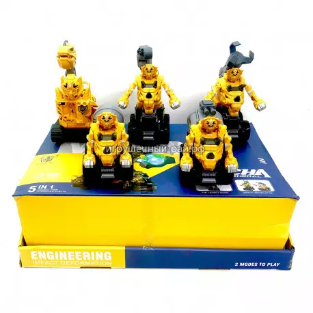 Машинки - трансформеры Динозавры (11 см) бокс из 10 шт Y907-51