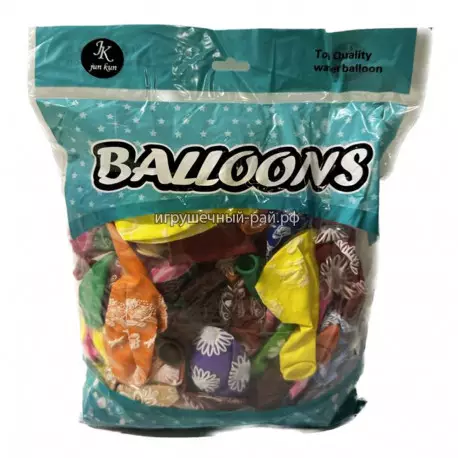 Воздушные шарики в цветочек (надувные) в упаковке 100 шт QI-01