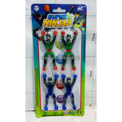 Тянучка антистресс Супер ниндзя на блистере 4 шт 666B-4