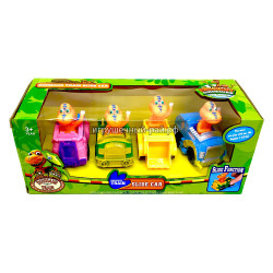 Фигурки в машинках Поезд динозавров набор из 4 шт XZ-505