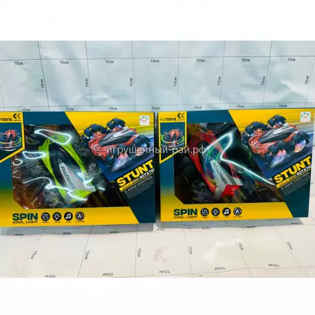 Машинка перевертыш (свет) на ПУ в коробке 1364A