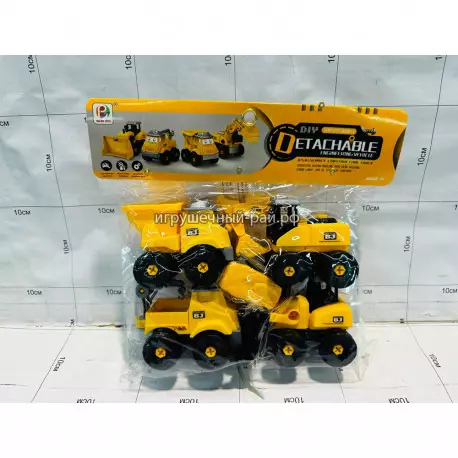 Машинки Строительная спецтехника (набор из 4 шт) в упаковке BJ645A