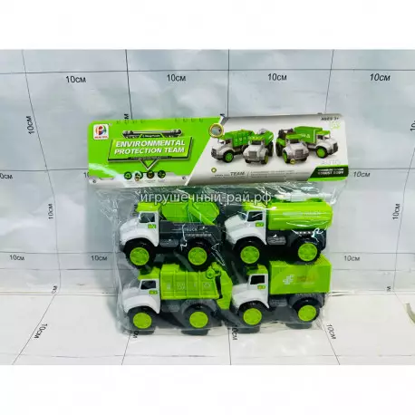 Машинки Утилизация спецтехника (набор из 4 шт) в упаковке BJ656A