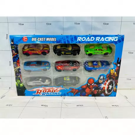 Машинки Хот Вил Супер-герои (набор из 8 шт) в коробке FD36-A
