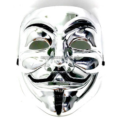 Серебряная маска Анонимуса (Гая Фокса) GC-220