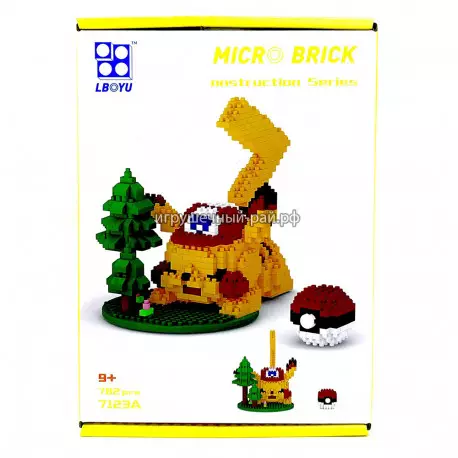 Микро-конструктор Пикачу (782 дет) 7123A